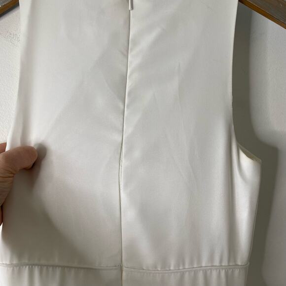 IEENA for MAC DUGGAL White Layered Tulle Chiffon Wedding Ball Gown Size 2 - Picture 10 of 16